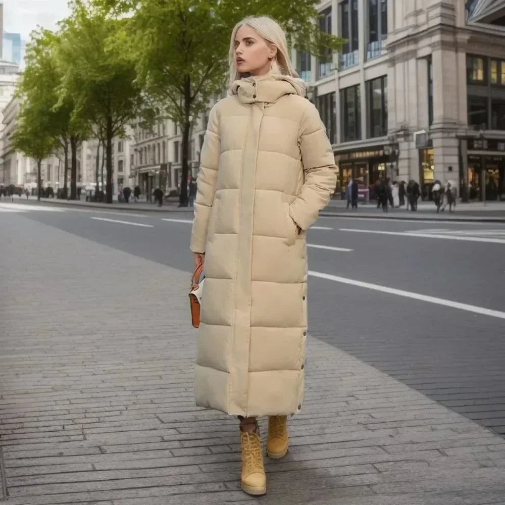 Ayumi - Baumwollmantel, langer Parka-Mantel 