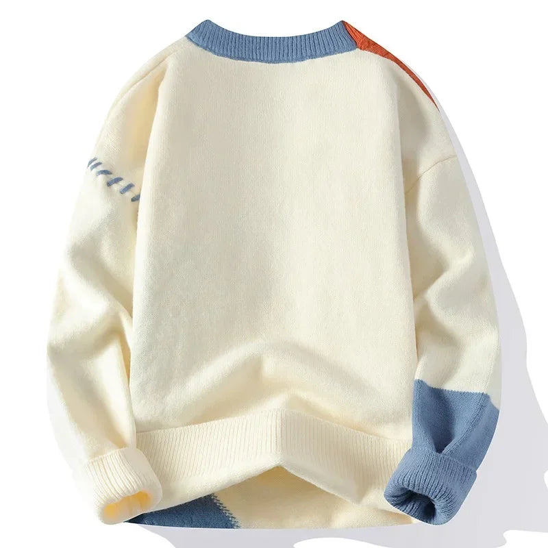 Julian - Strickpullover Patchwork Pullover