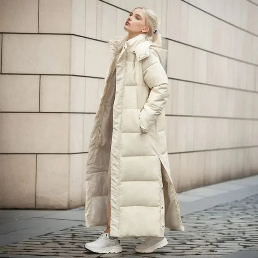 Ayumi - Baumwollmantel, langer Parka-Mantel 